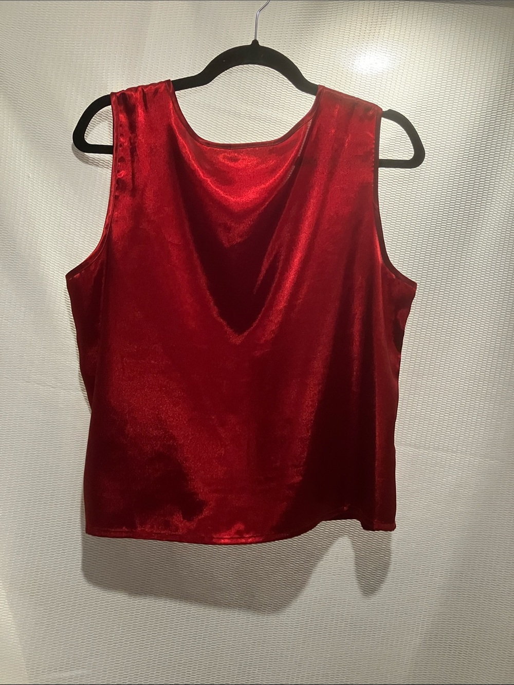 dressbarn Shiny Red Satin Tank Top - Picture 6 of 6